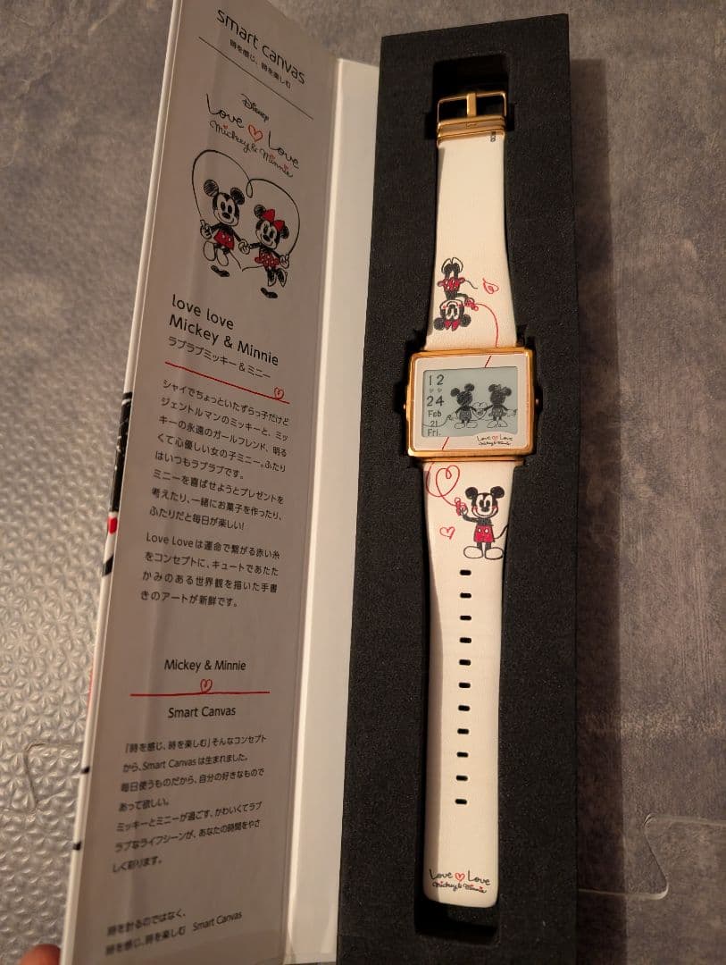 Disney Smart Canvas ミッキー＆ミニー腕時計