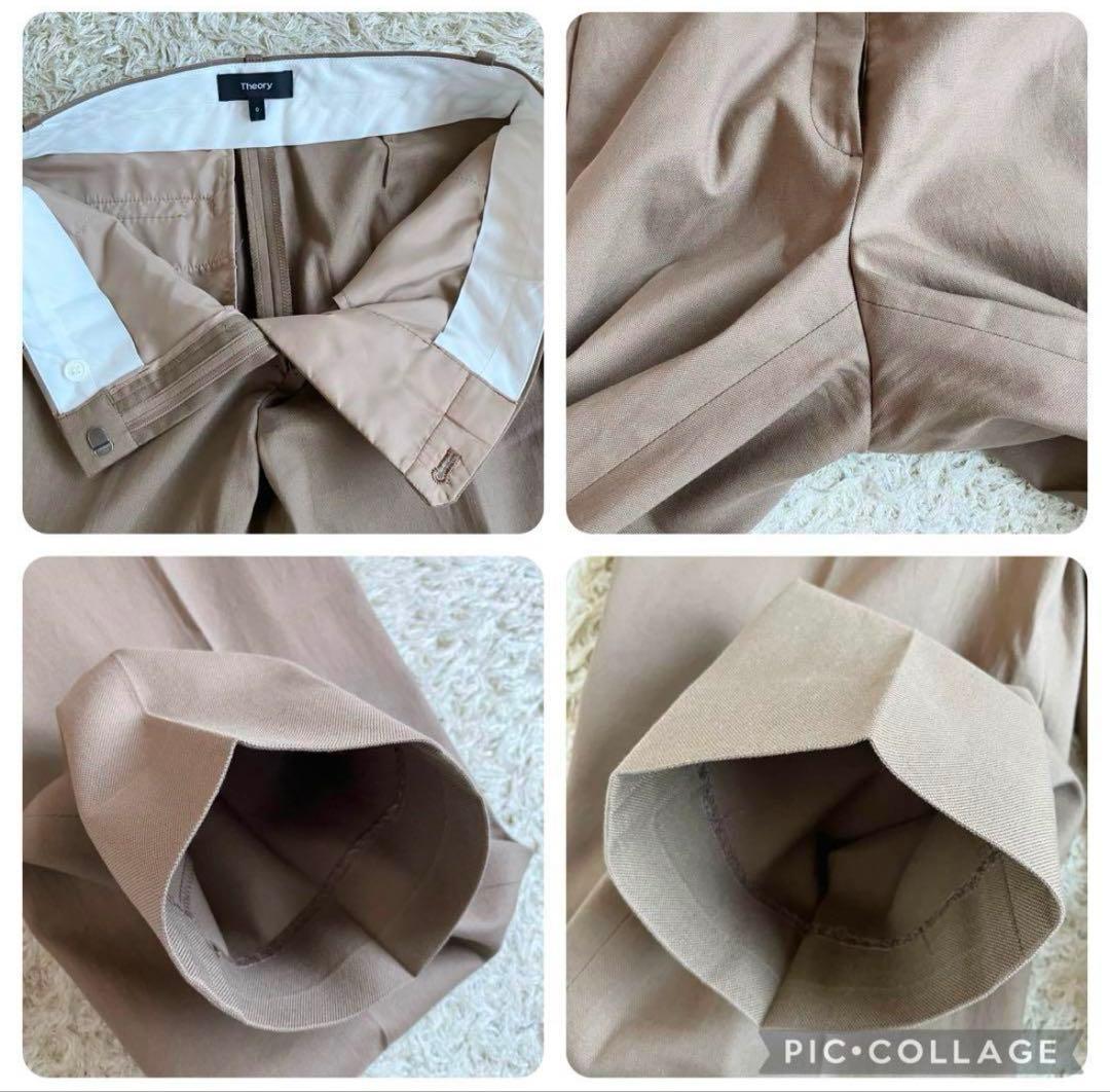 人気✨セオリー　スーツ　セットアップ　ノーカラー　ベージュ　ストレッチキャンバス