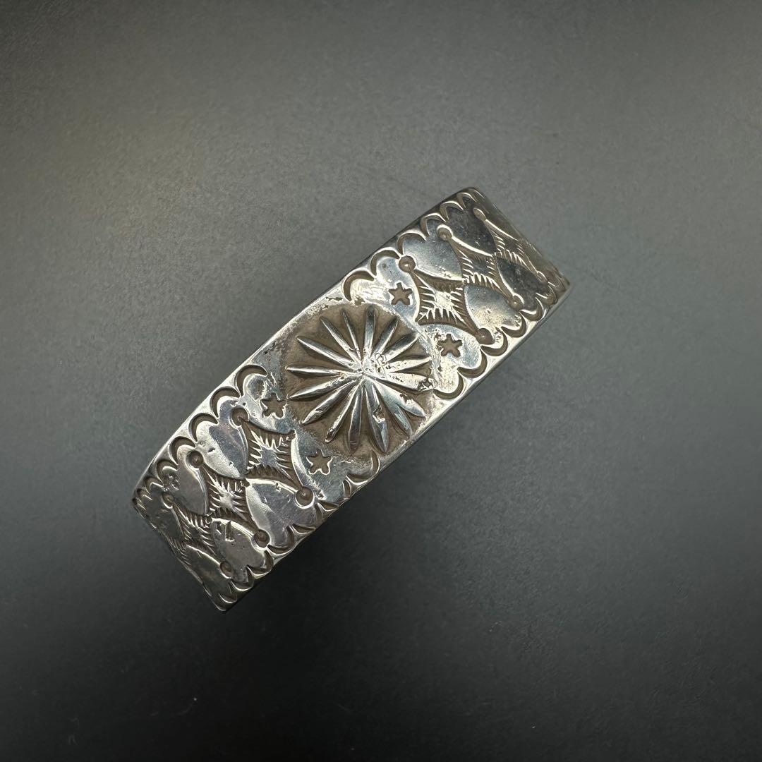 Navajo Lyndon Tsosie インゴットシルバー バングル