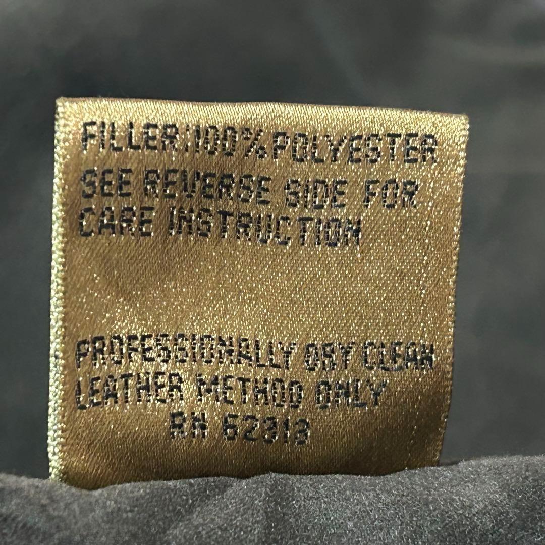 ヴィンテージ レザー ジャケット 濃茶 短丈 中綿 ライナー XL