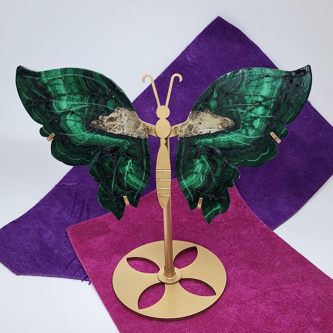 天然石 マラカイト 蝶々 一点物です！