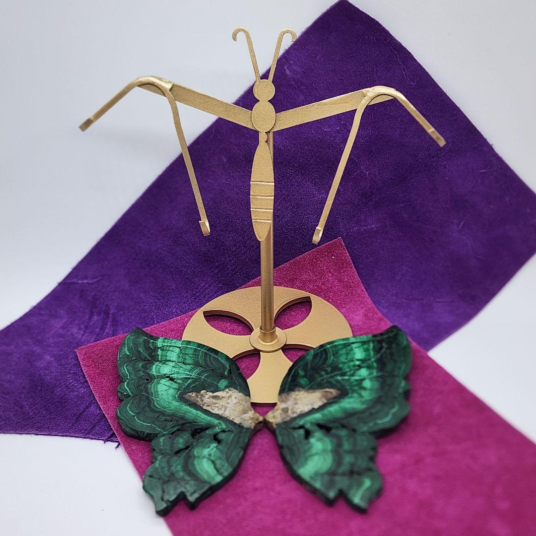 天然石 マラカイト 蝶々 一点物です！