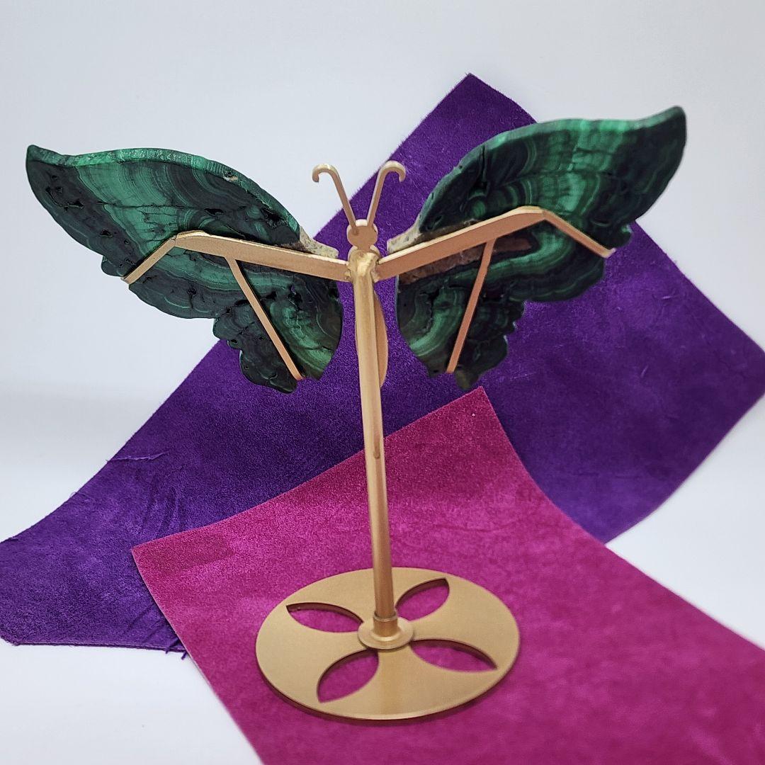 天然石 マラカイト 蝶々 一点物です！