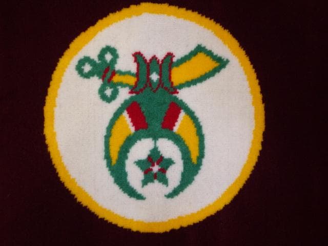 フリーメイソン★シュライン★ビンテージ★ラグ★ウォールデコ★マット★インテリア