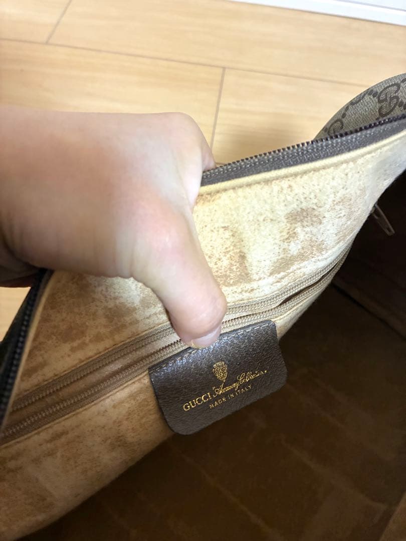 GUCCI ミニボストンバッグ シェリーライン GG柄 PVC 総柄