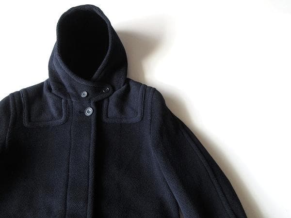 英国製 インバーティア ムーアブルック ウールへリンボーンメルトン フードコート