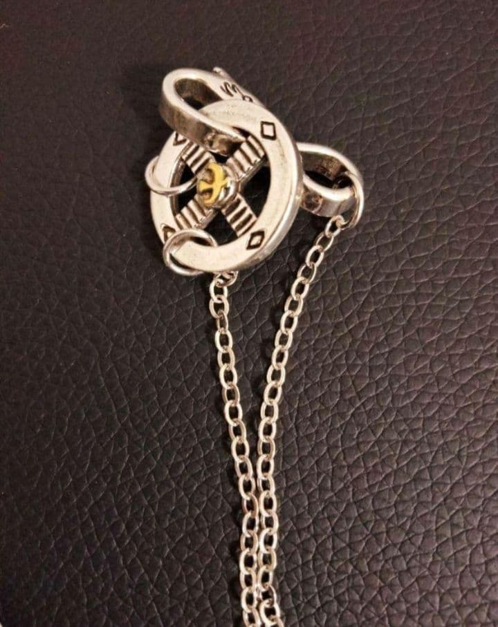 超豪華！特大金爪&ターコイズ　フェザー　ネックレス【イーグルフック&ホイール付】