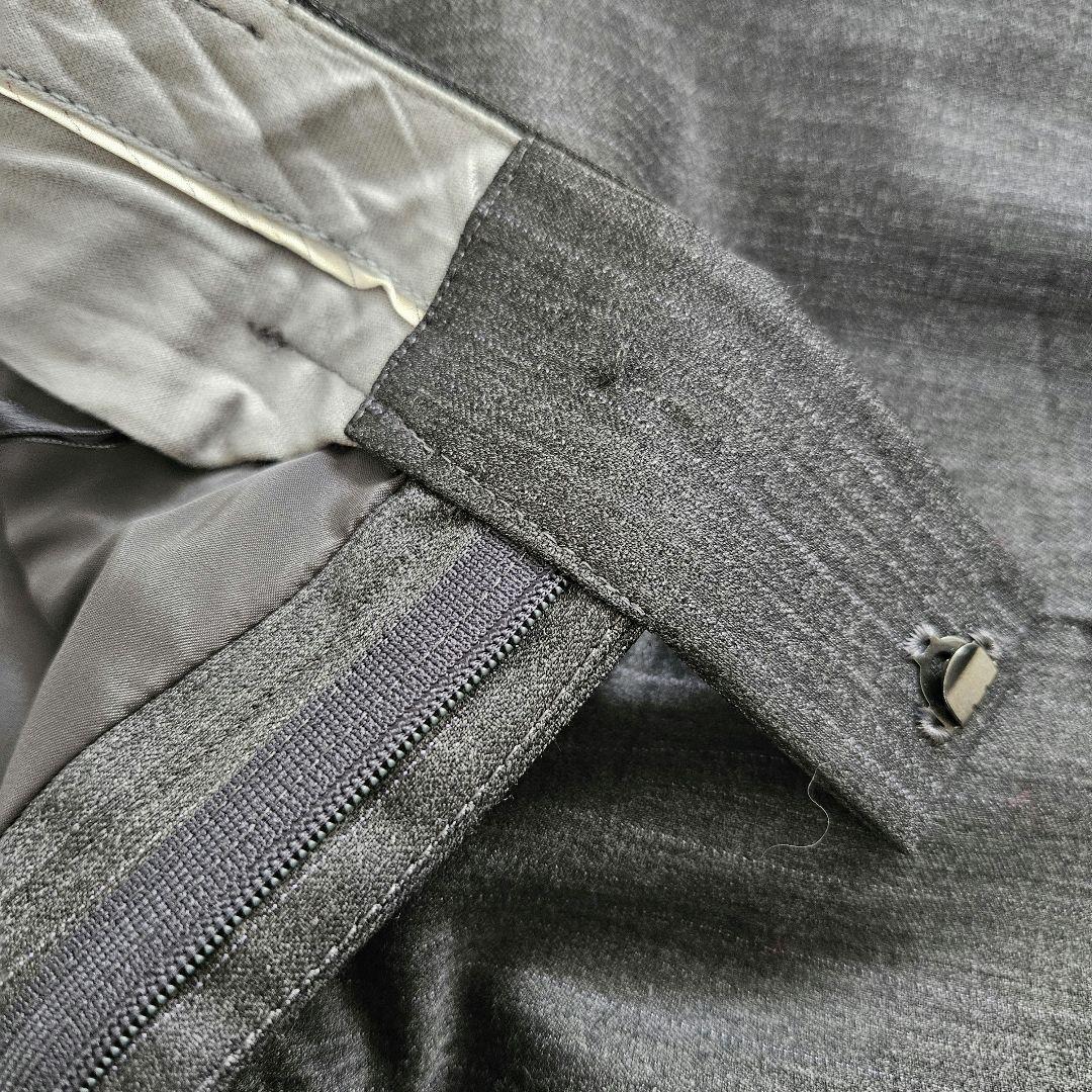 23区　パンツセットアップ　グレー　ストライプ　大きいサイズ