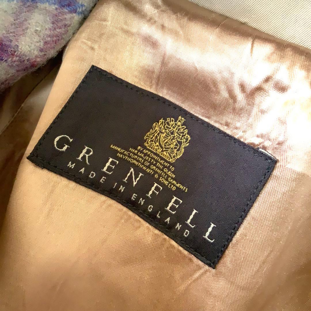 GRENFELL グレンフェル トレンチコート 36 英国製 黒タグ カーキ