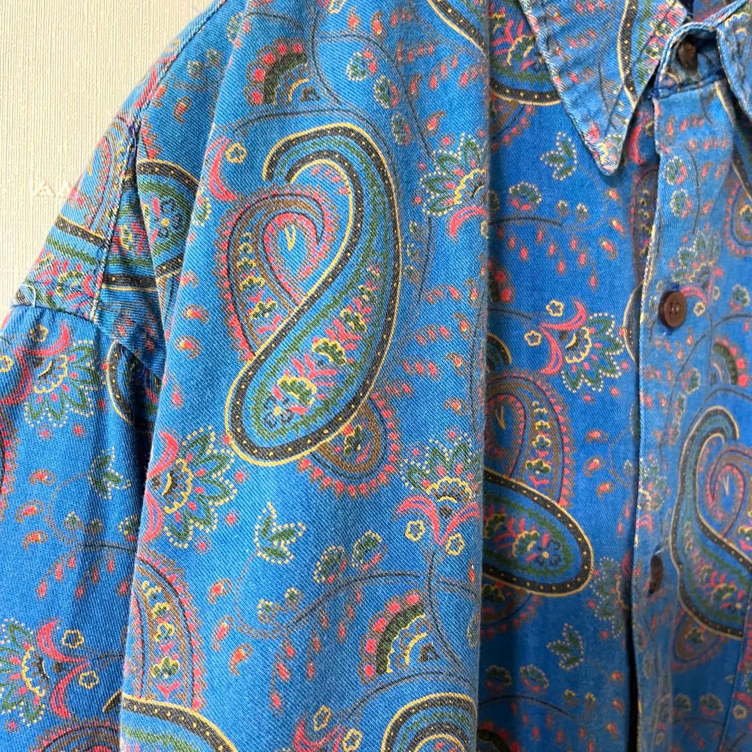 古着 90's オールド GAP ペイズリー柄 総柄シャツ シャツ