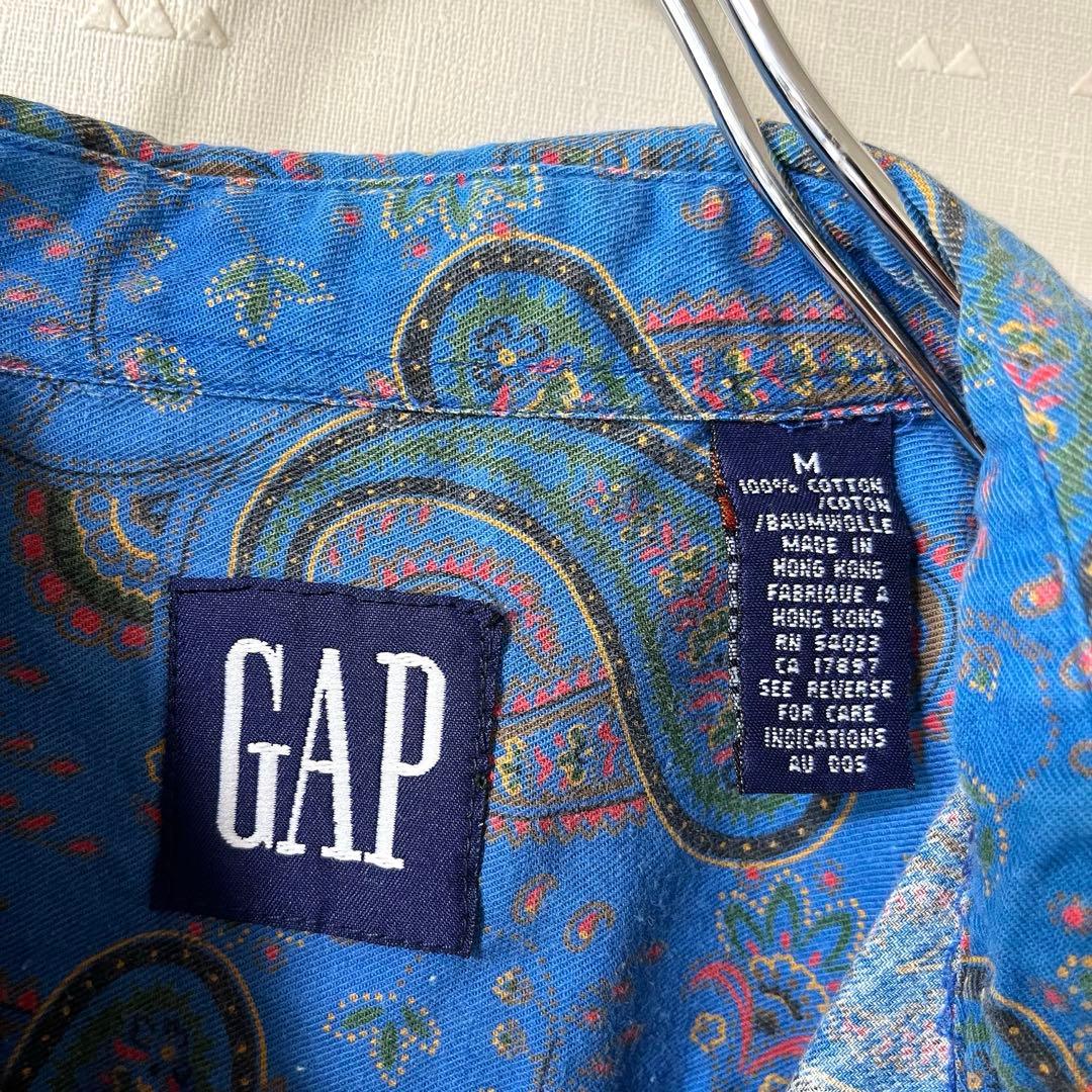 古着 90's オールド GAP ペイズリー柄 総柄シャツ シャツ