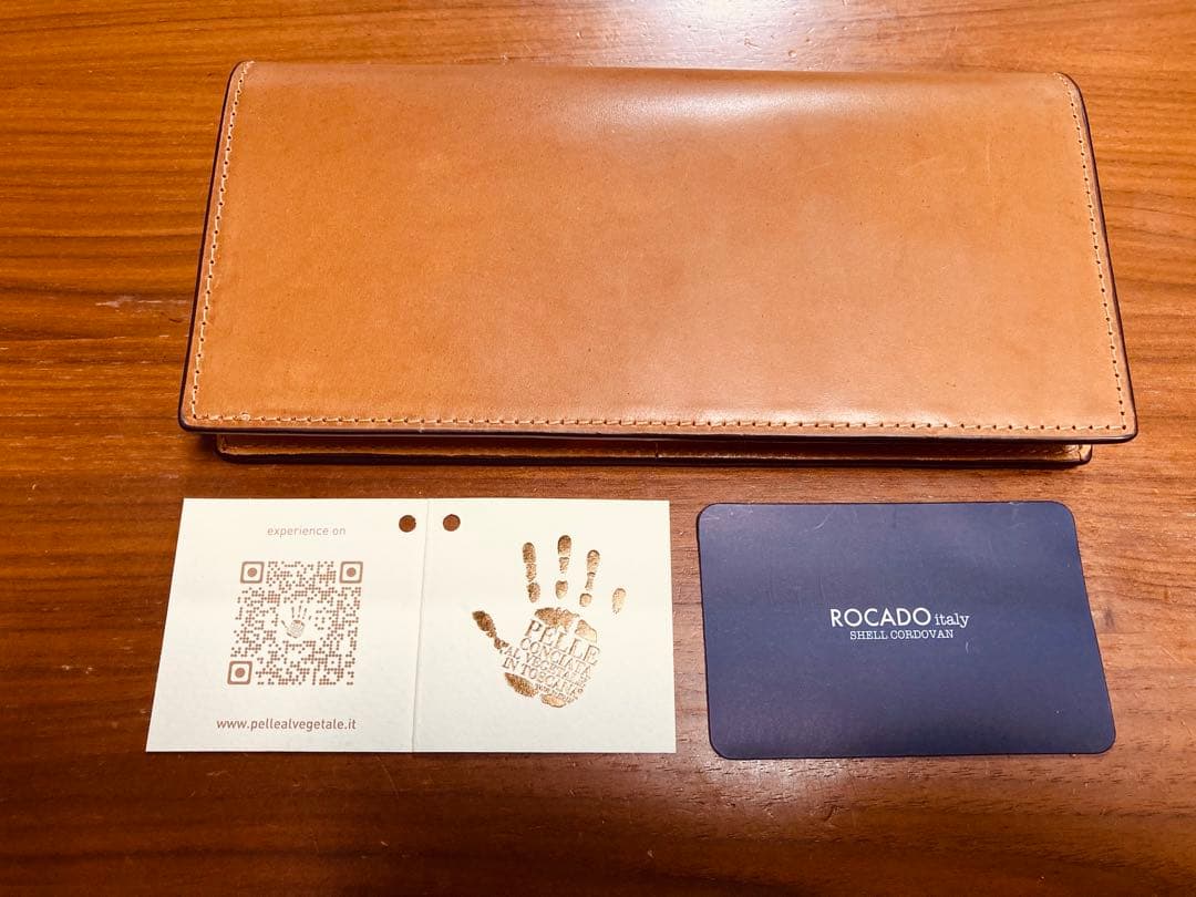 【未使用】ロカド シェルコードバン 長財布 ライトブラウン