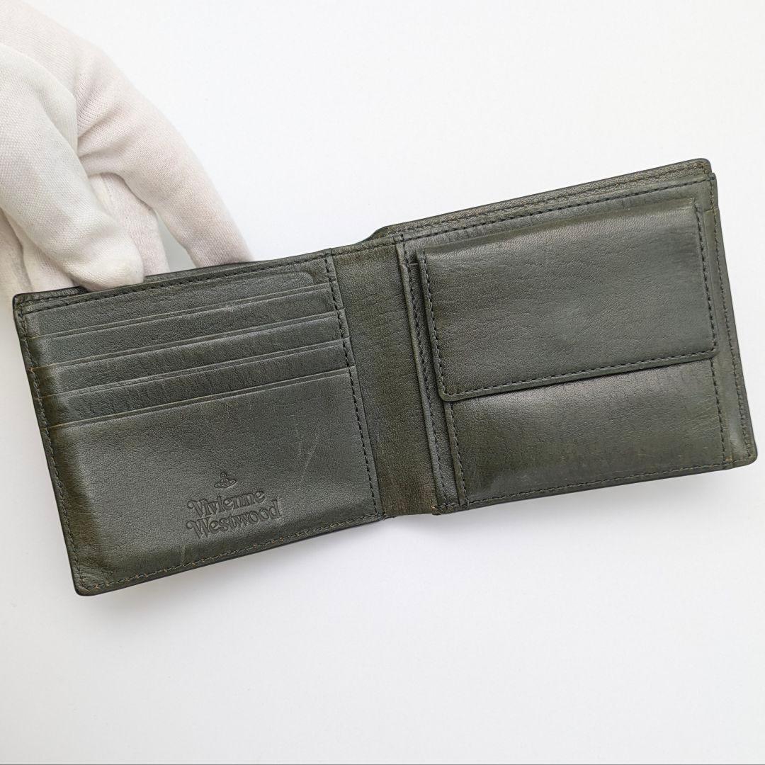 ヴィヴィアンウエストウッド ２つ折り財布 グリーン コッパー 小銭入れ