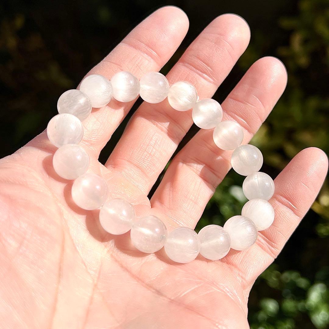 最高級　針並みが綺麗　ホワイトサゲニティッククォーツブレスレット 3