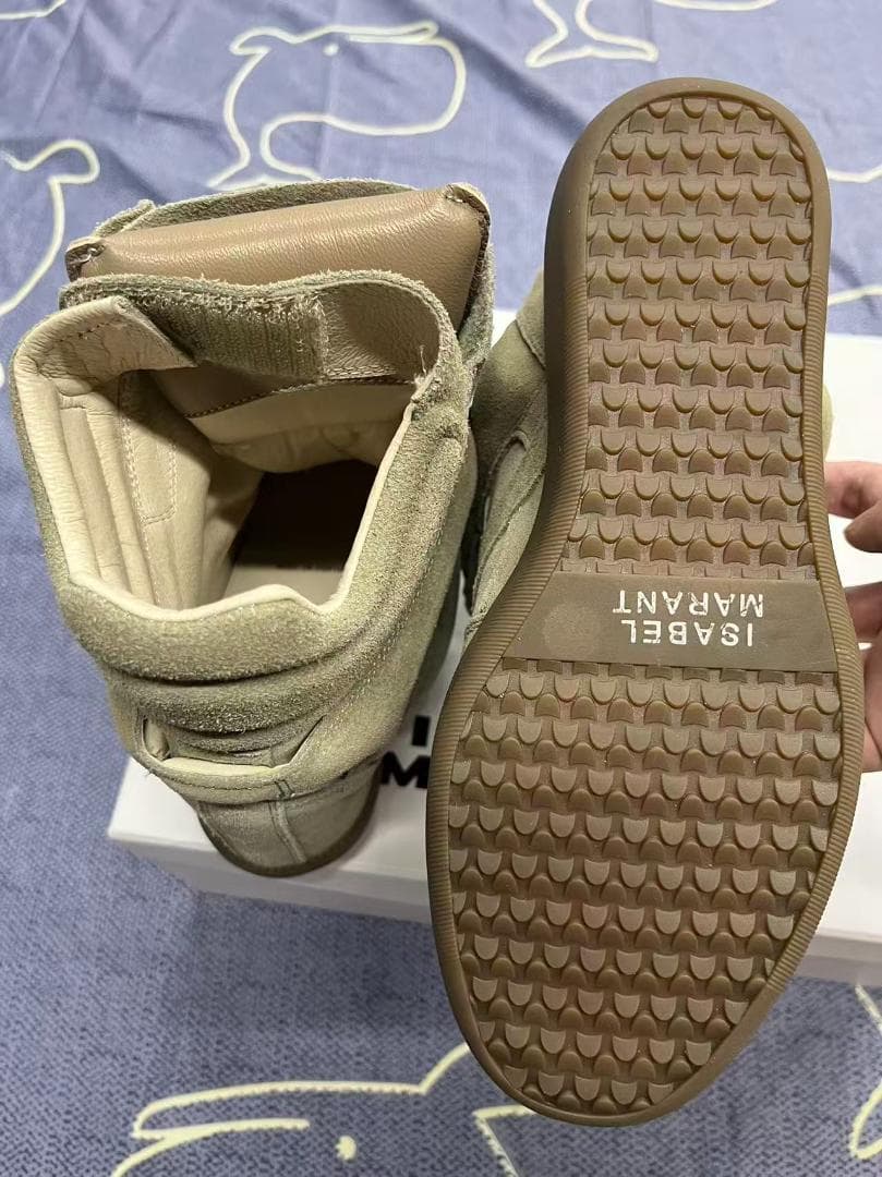 ISABEL MARANT ベージュ スエード ハイカットスニーカー