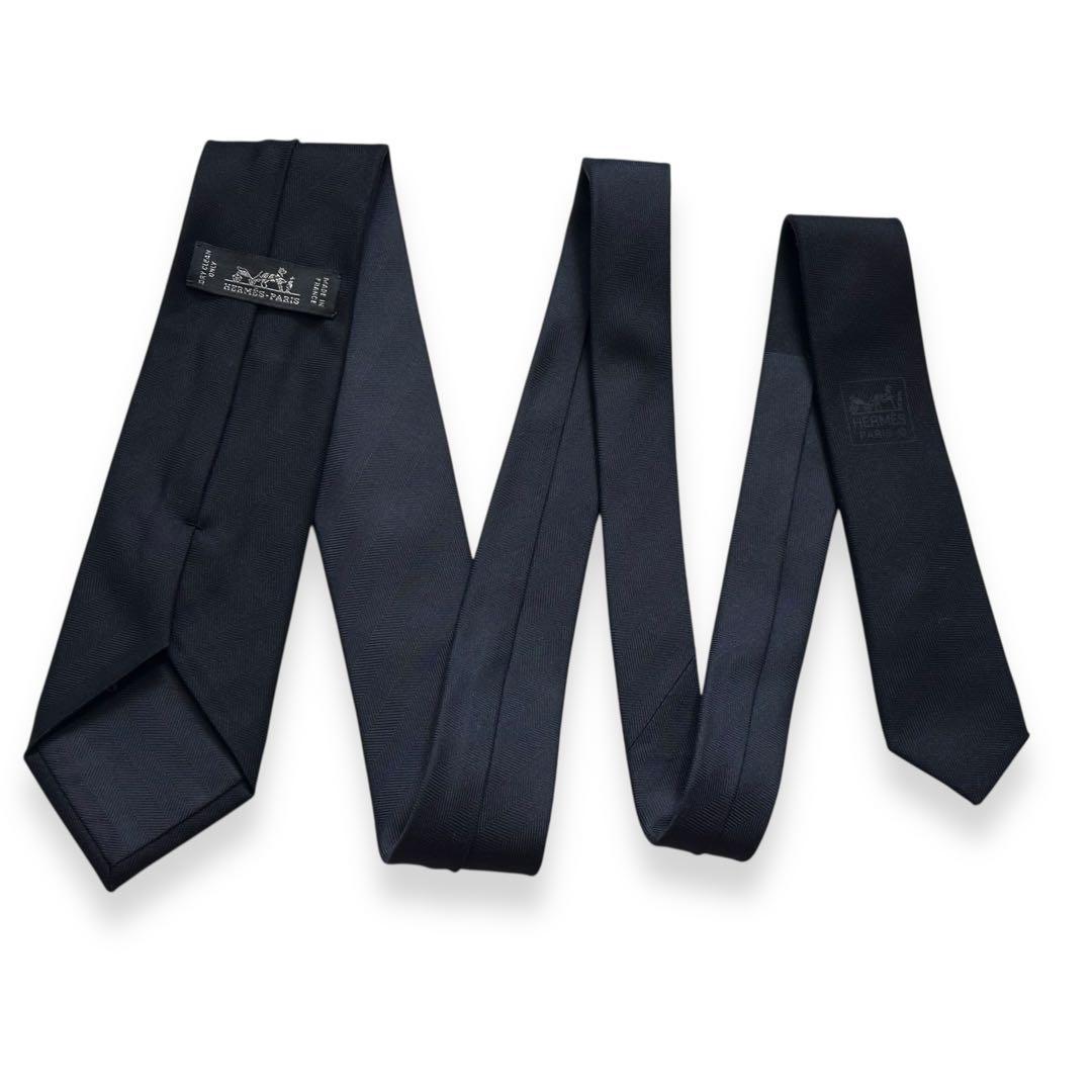 美品✨HERMES ネクタイ　エルメス　ツートン　ソリッド系　ナロータイ　無地