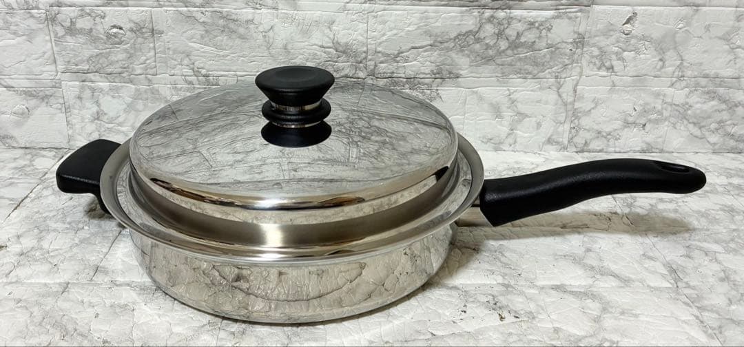 【美品】Amway Queen 大フライパン 7層 高級ステンレス 現行品