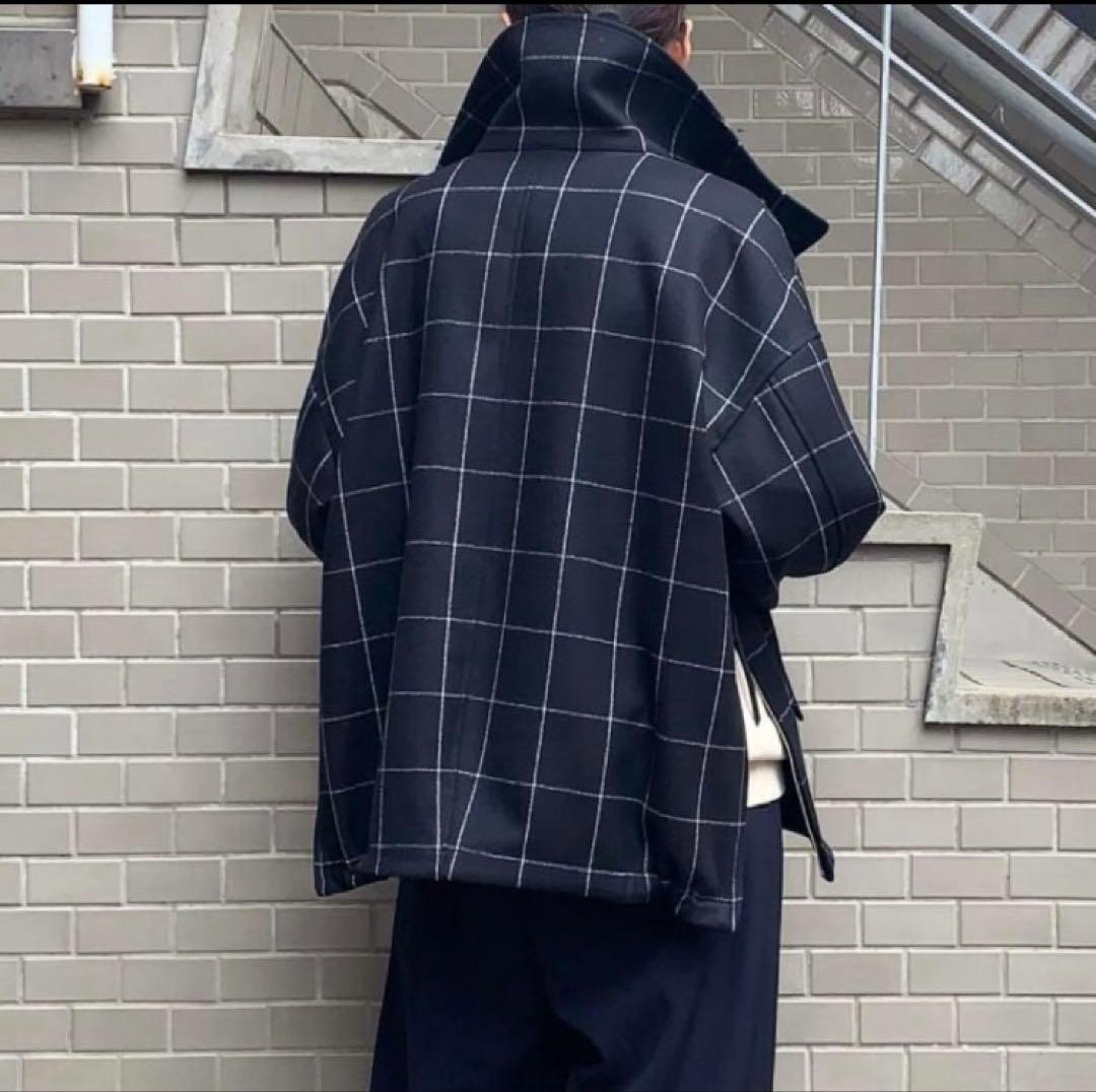 美品 ザ リラクス ハリントンジャケット バルカラー 格子柄 定価 75900円
