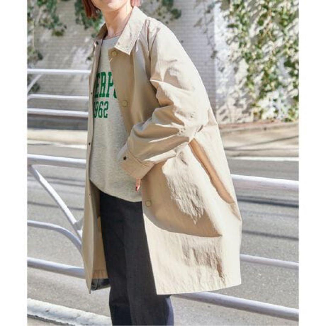 2024スピックアンドスパン コットンナイロン ステンカラーテントコート