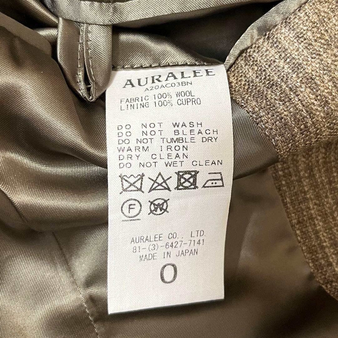 AURALEE チェックダブルクロスコート シャドウチェックチェスターコート