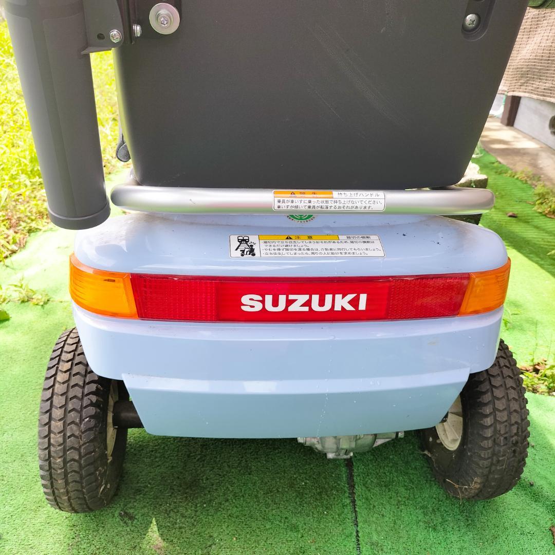 まつ　スズキ　セニアカー　ブルー　ステッキホルダー付