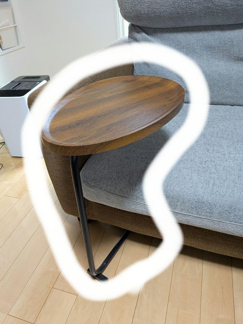 ソファーサイド木調テーブル　おしゃれ　コーヒーテーブル