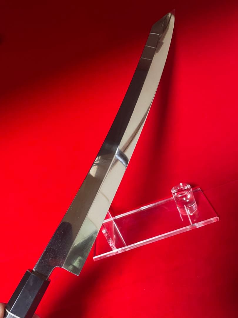 包丁　剣型切付　尺ニ　鏡面仕上げ　切味抜群箱付　未使用品