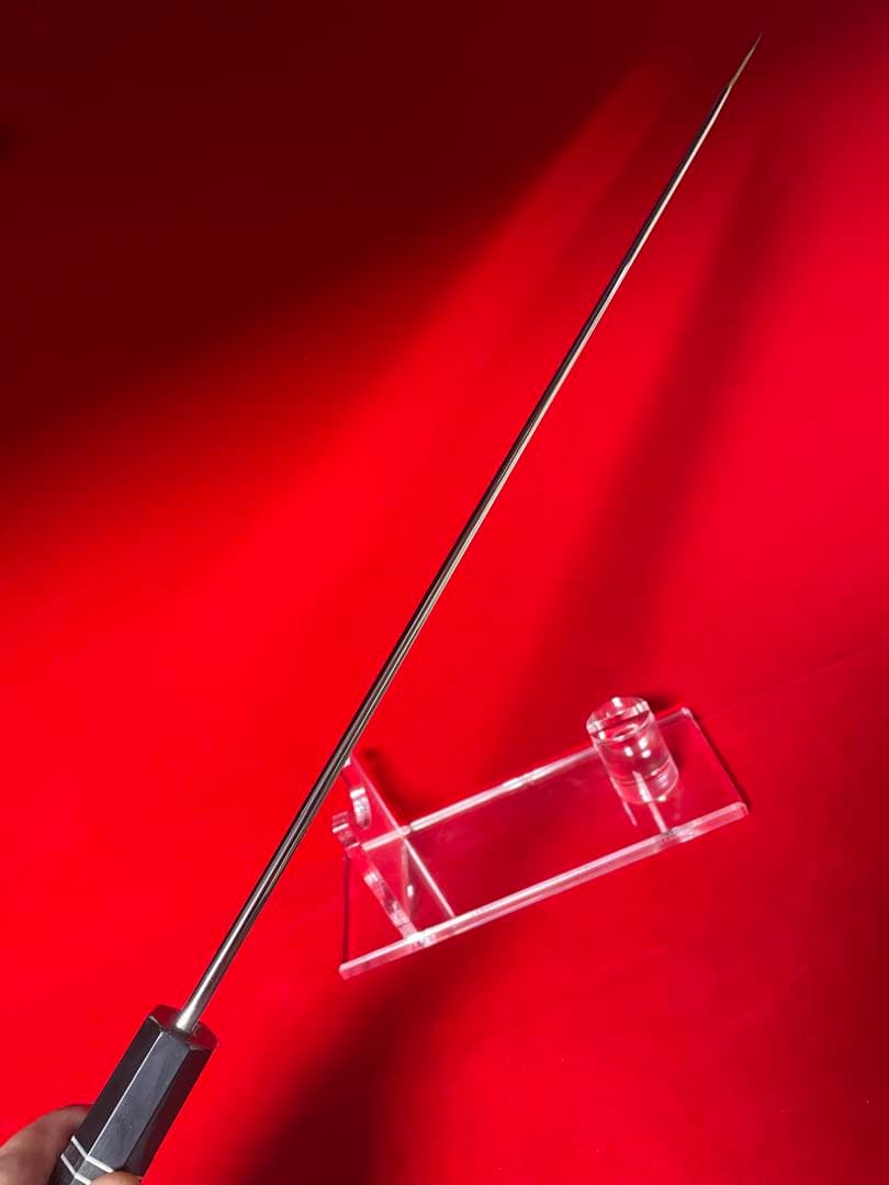 包丁　剣型切付　尺ニ　鏡面仕上げ　切味抜群箱付　未使用品