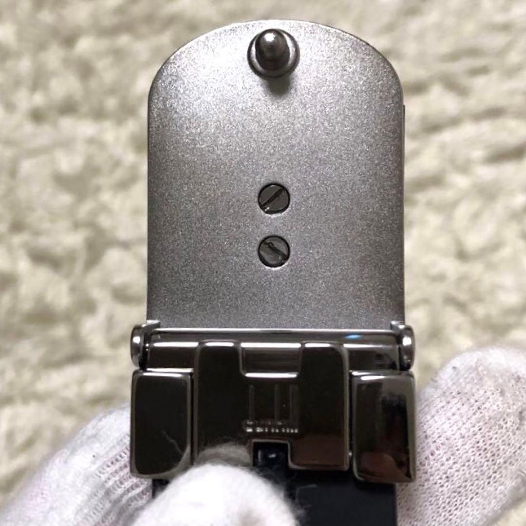 未使用✨ダンヒル　レザーベルト　ロゴ　ブラック