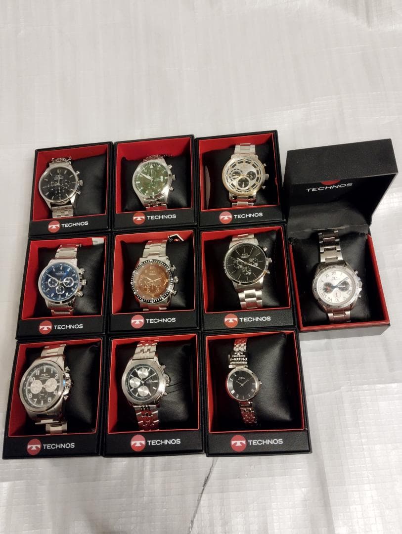 テクノス　クロノグラフ　新品　10点セット　メンズ9点　レディース1点　電池切れ