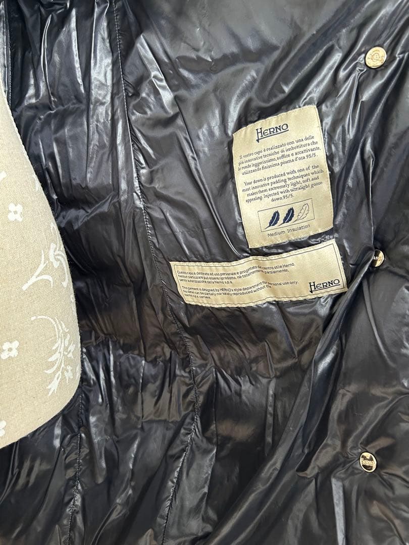 HERNO ヘルノ　ロングダウンコート 40サイズ　ブラック