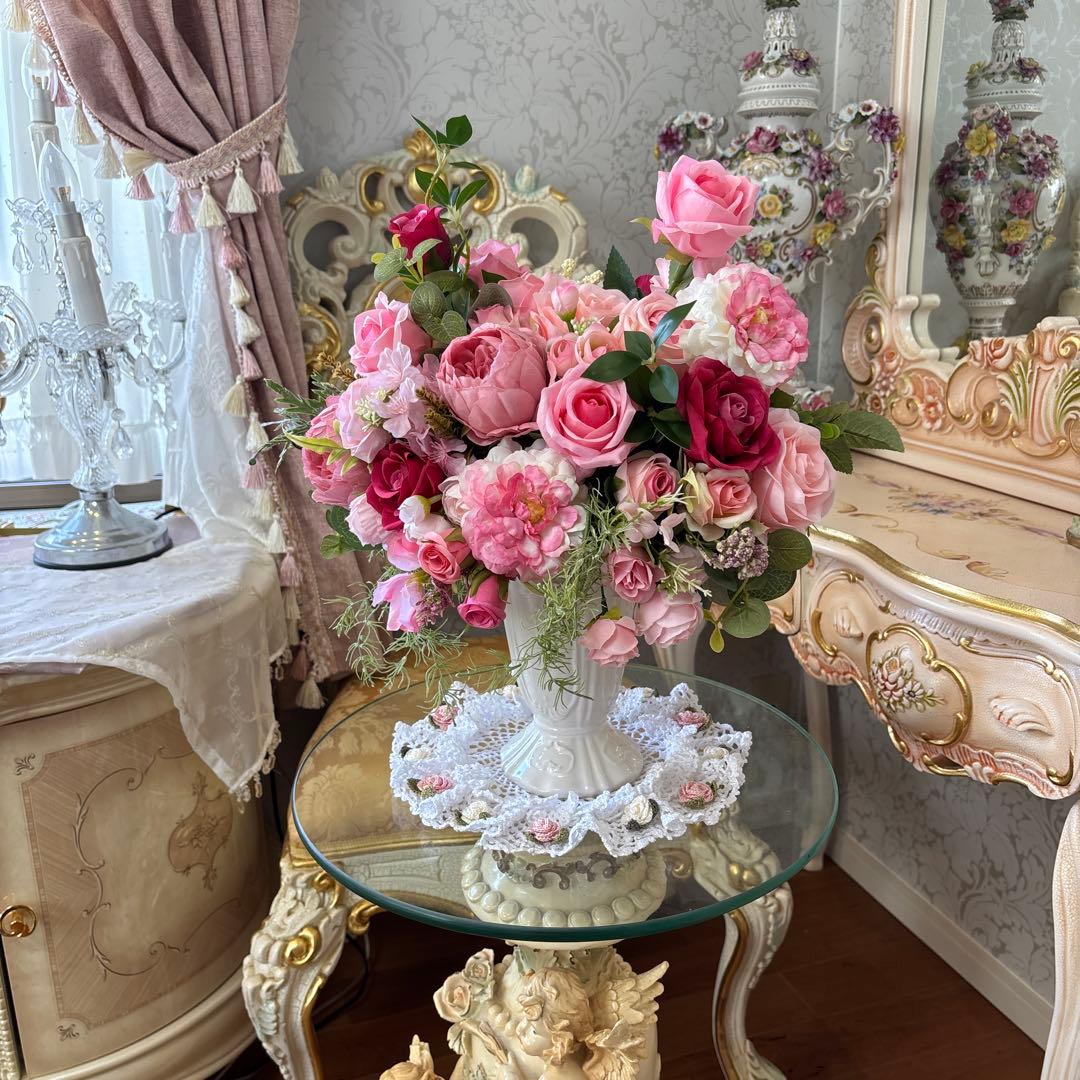 ピンク・ひな祭り・フラワーアレンジメント・限定1点