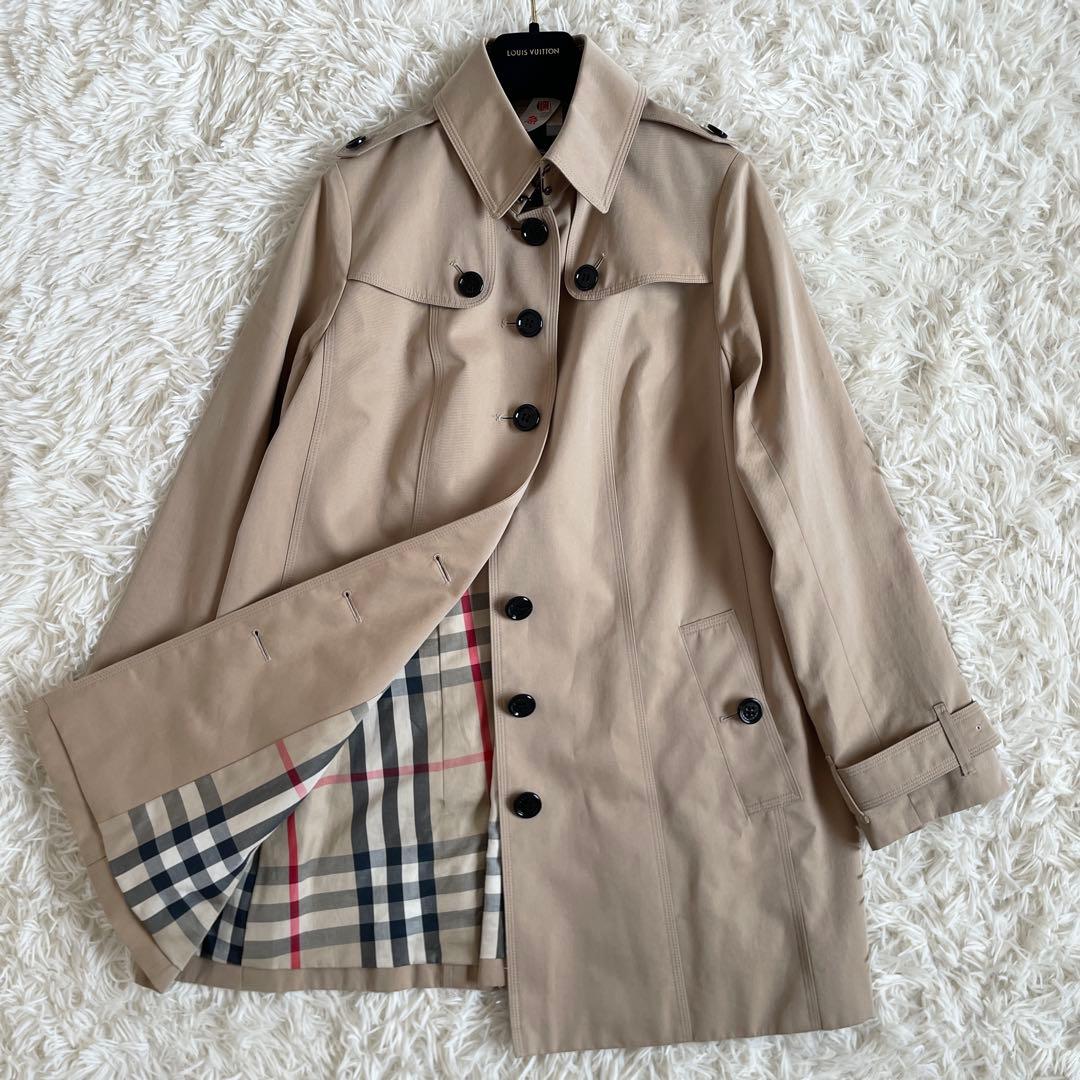 極美品　サイズ2XL　バーバリーロンドン　シングルトレンチコート　ハニーベージュ