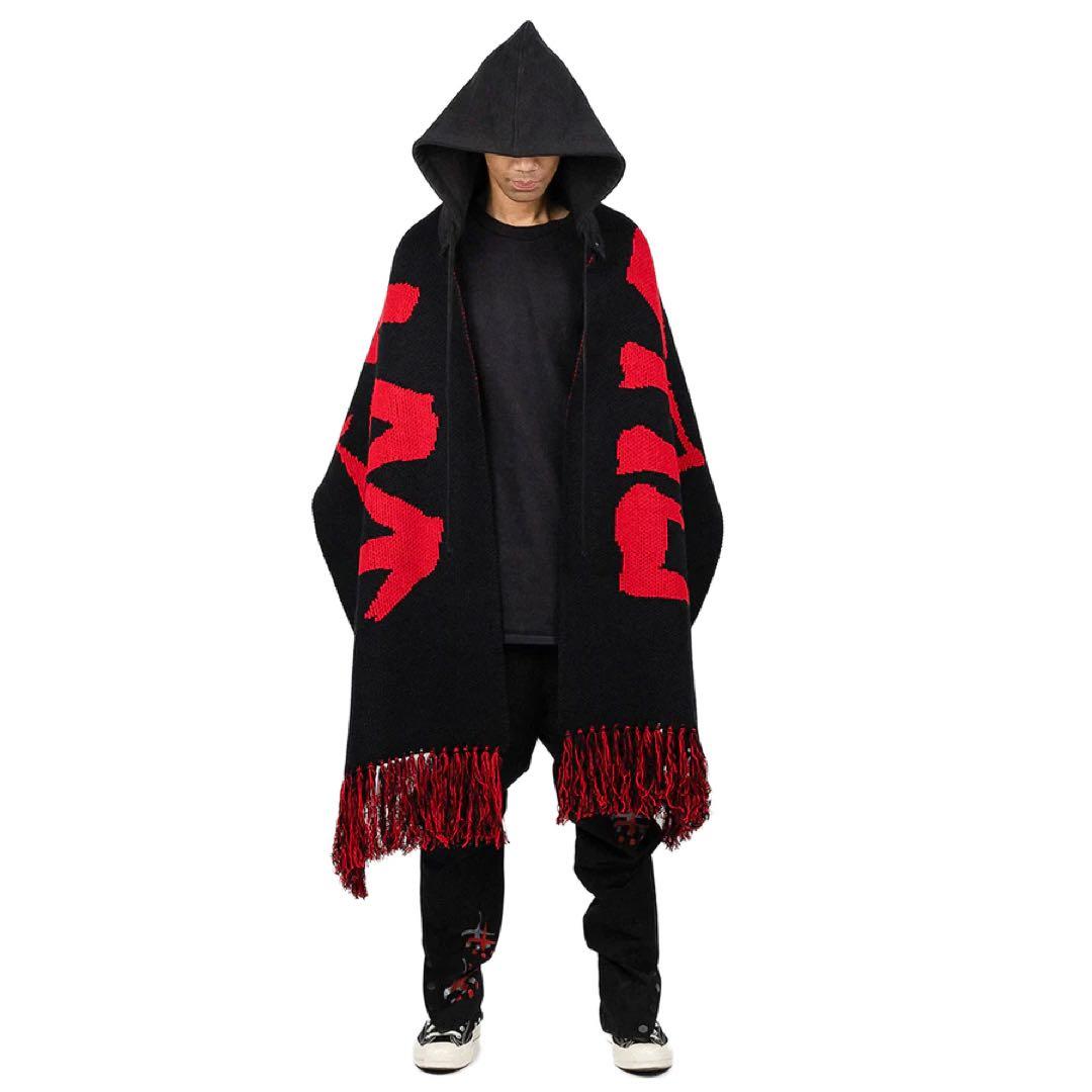 新品 CVTVLIST カタリスト CTLS フードマフラー　パーカー ニット黒