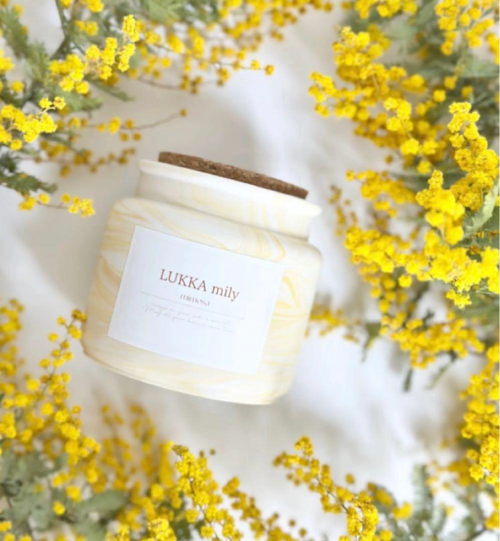 LUKKA mily ルッカミウィ　焚き火キャンドル　ミモザ アロマキャンドル