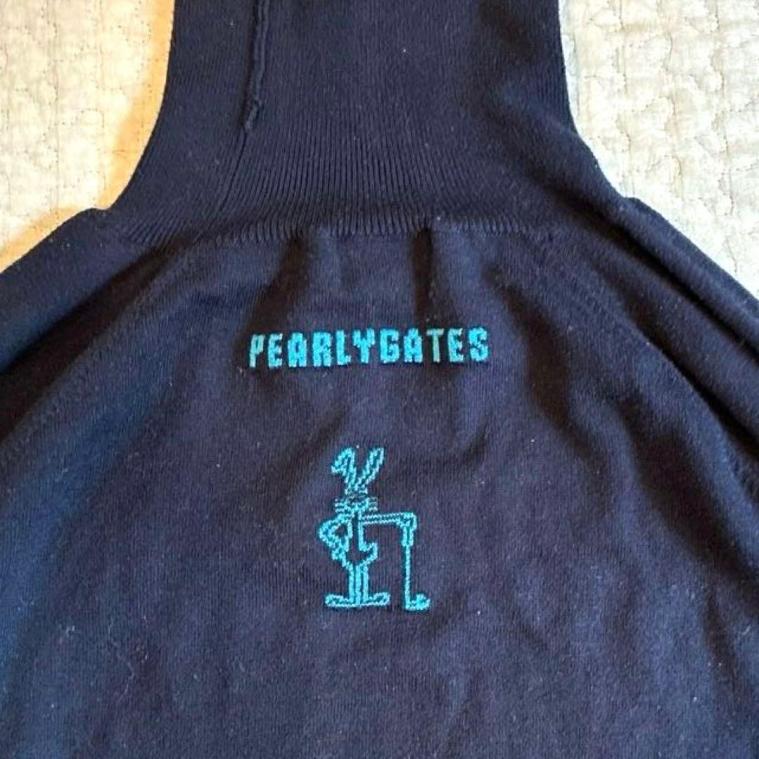 PEARLY GATES タートルネックセーター M ネイビー 4 ゴルフ
