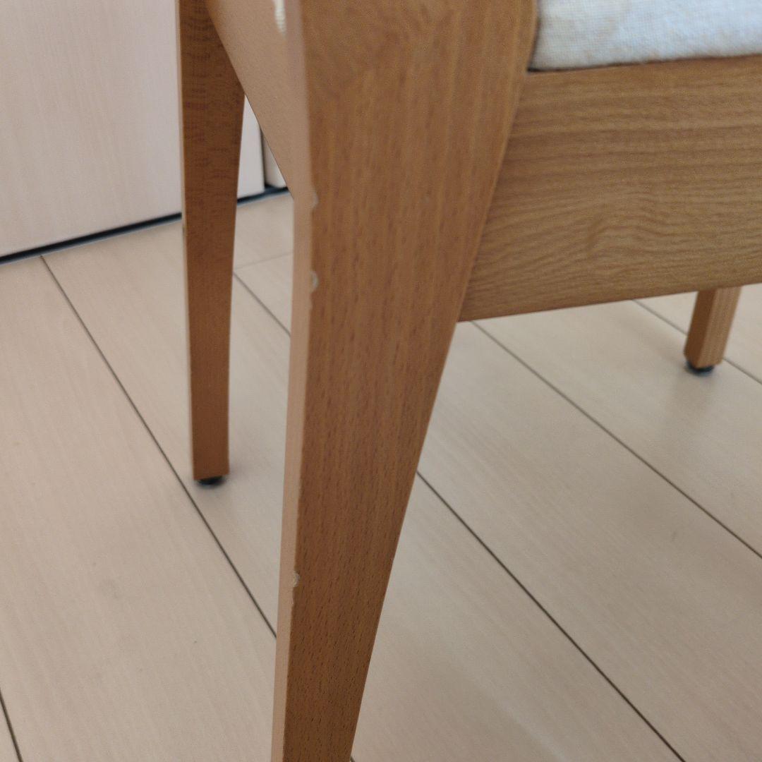 【アクタス】ダイニングチェア 2脚セットデンマークビーチ材シートクッション有り