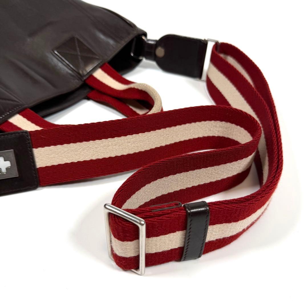 【美品】Bally バリー　トートバッグ　2way トレインスポッティング　濃茶