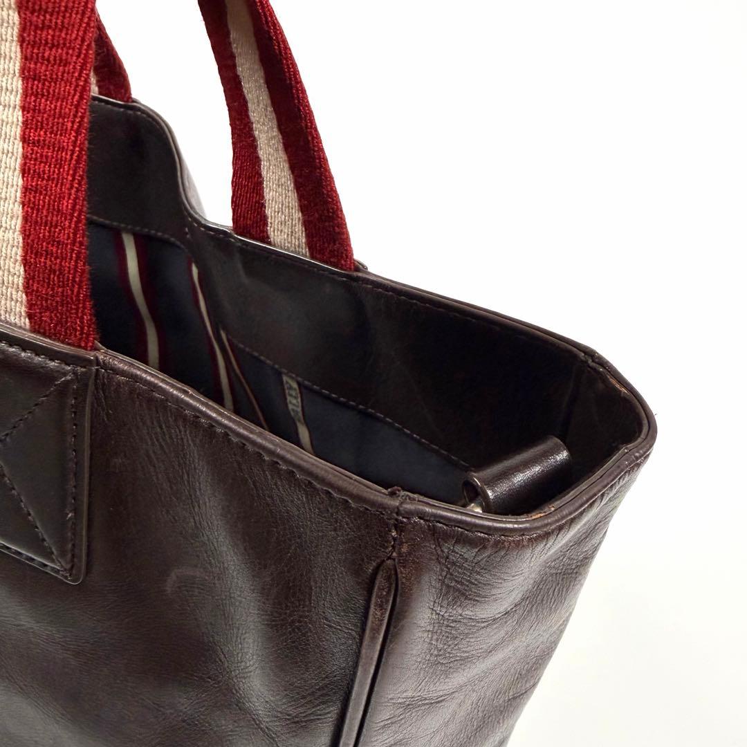 【美品】Bally バリー　トートバッグ　2way トレインスポッティング　濃茶