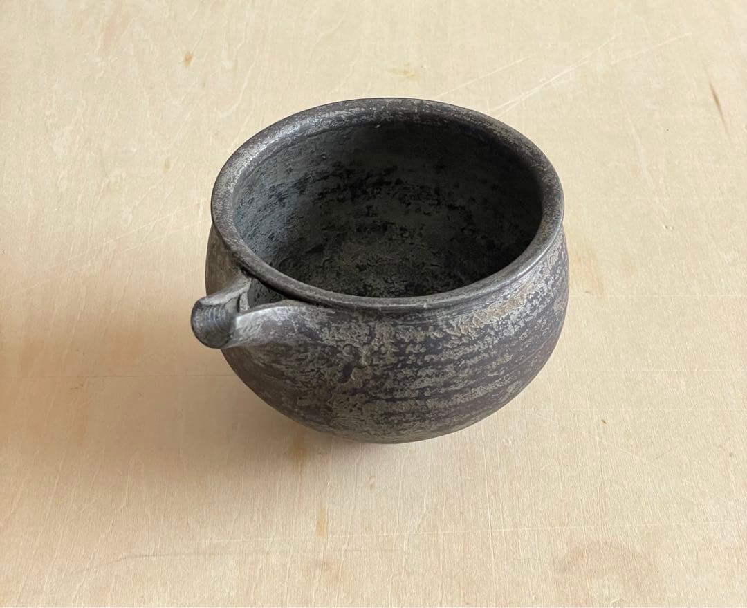 大浦裕記さん 陶胎漆器 黒錫 片口 酒器 茶器 茶海にも 検：伊藤環 内田剛一