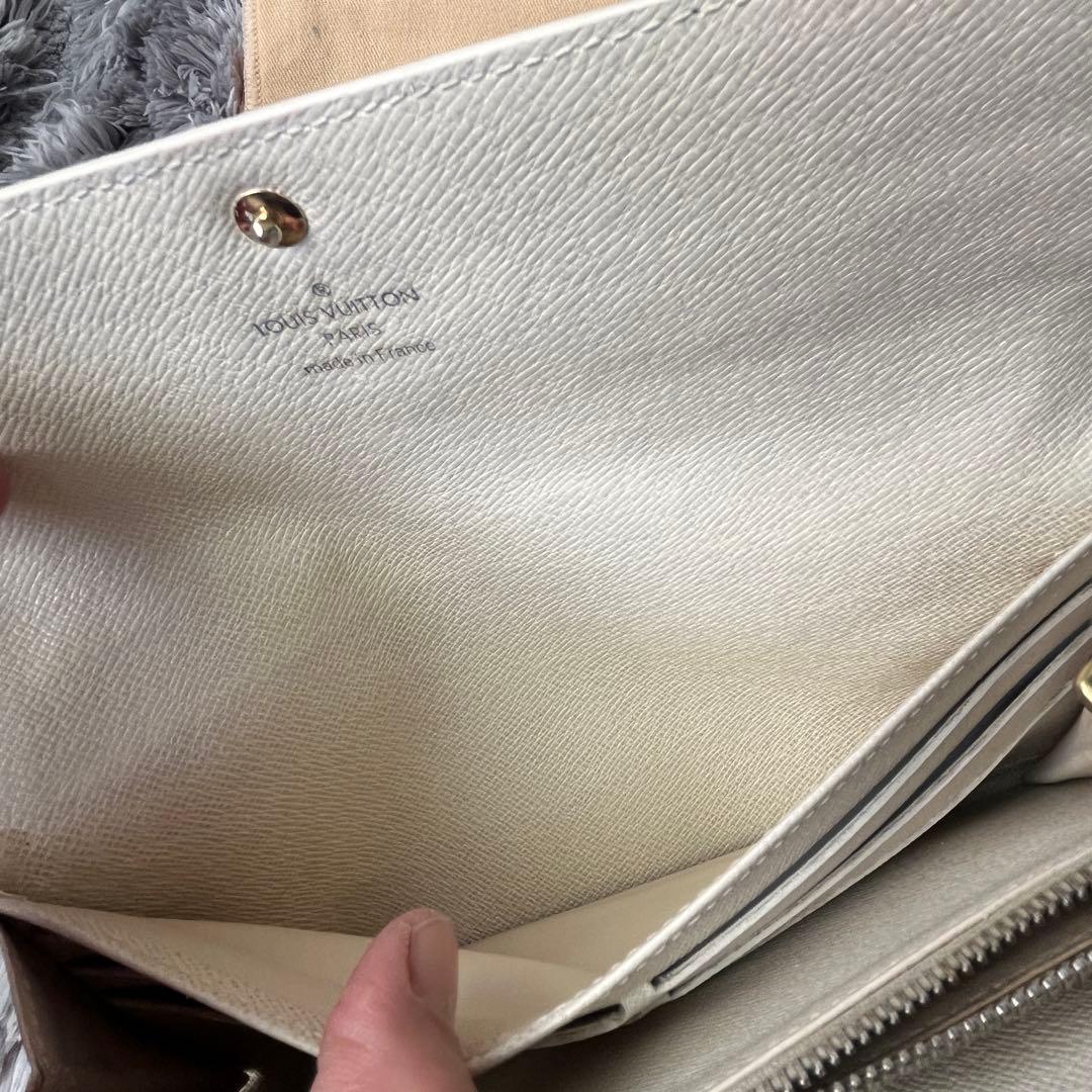 ルイヴィトン　ポルトフォイユサラ　ダミエアズール　ホワイト　長財布