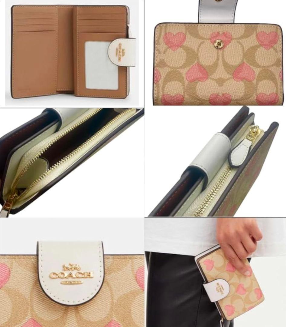 COACH ハート柄 二つ折り財布