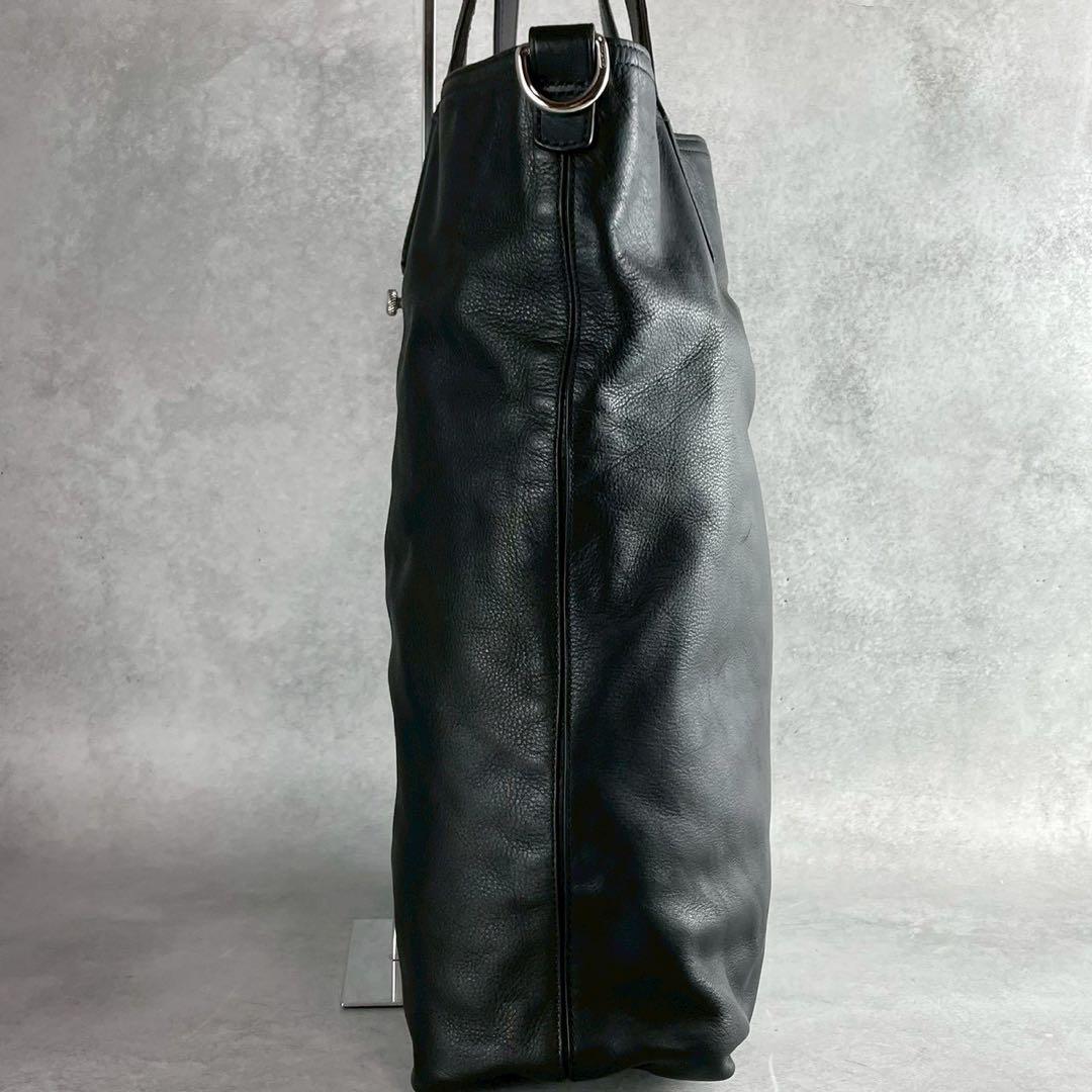 ✨美品✨コーチ　ブリーカー　トートバッグ　リバーシブル　キャンバス×レザー　黒