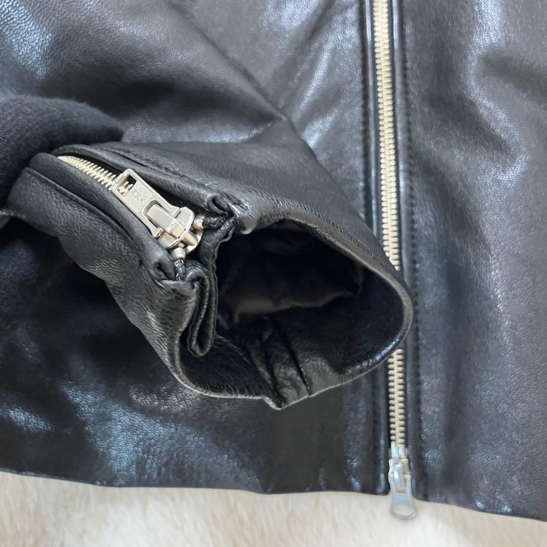 美品✨ユナイテッドアローズ やぎ革 ゴート レザージャケット 裏地キルティング