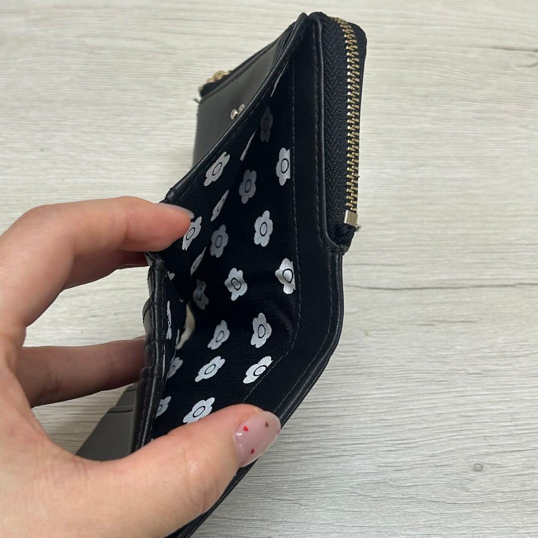 【ここばな】極美品✨MARY QUANT マリークワント 二つ折り財布