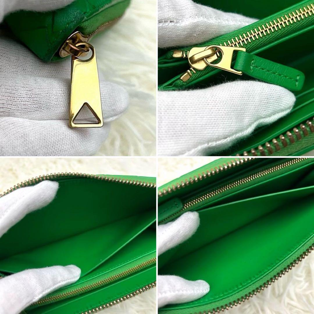 【美品】BOTTEGA VENETA イントレチャート ラウンドジップ 長財布