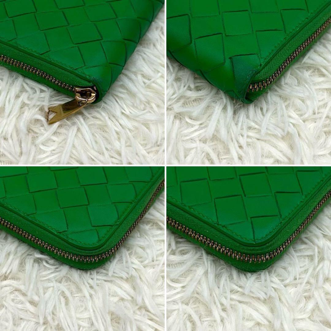 【美品】BOTTEGA VENETA イントレチャート ラウンドジップ 長財布
