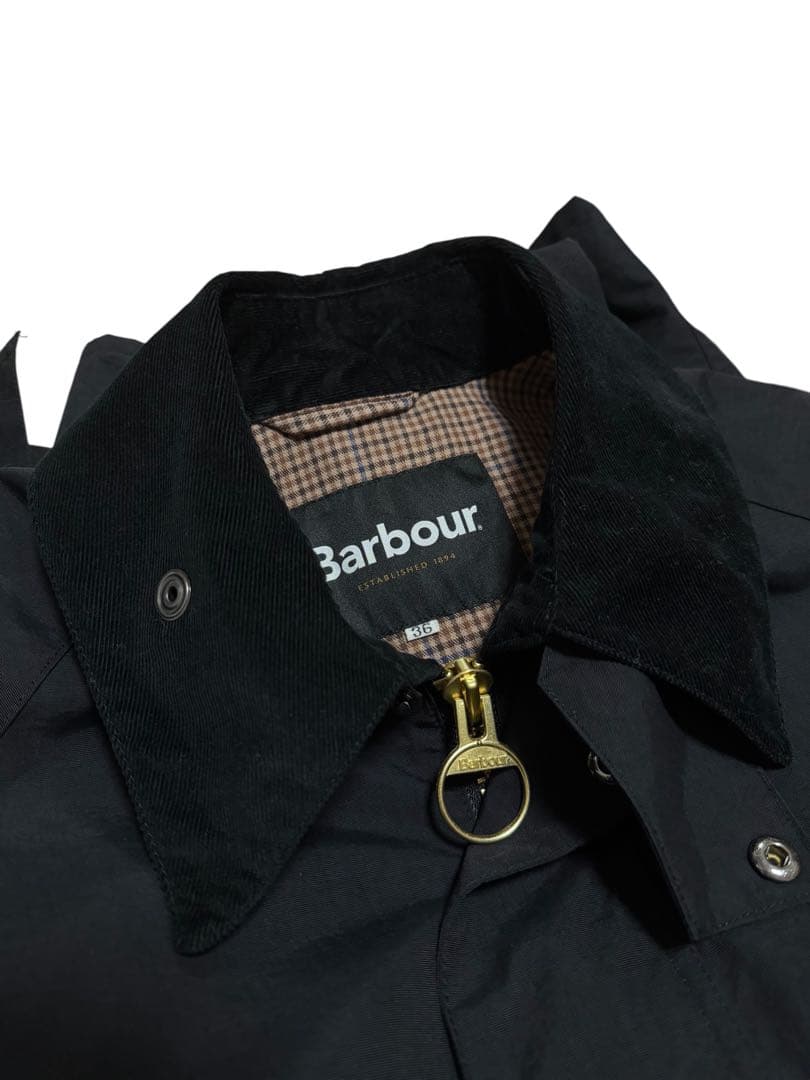 Barbour フィールドジャケット ブラック サイズ36タータンチェック英国製