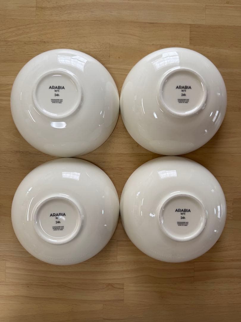 ARABIA 24h トゥオキオ 18㎝ ボウル 4個