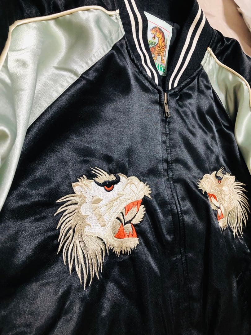 美品 JAKE スカジャン 虎 日本限定 ヴィンテージ unisex サテン